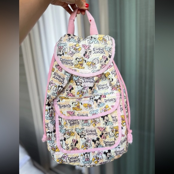 Vintage 90s Disney Babies Backpack Mickey Minnie Rare Walt Disney Company - Picture 1 of 10